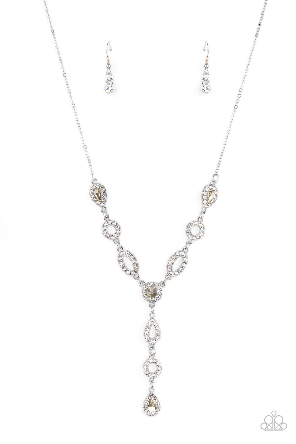 Royal Redux - Brown Rhinestone Necklace Paparazzi Accessories