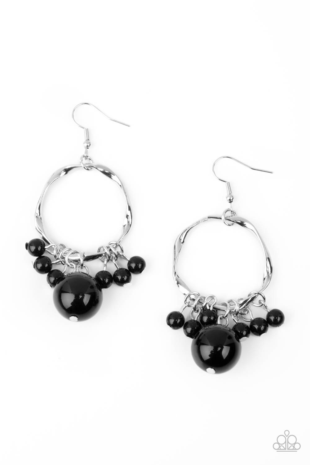 Delectably Diva - Black Earrings Paparazzi Accessories