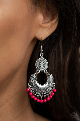 Yes I CANCUN - Pink Earrings Paparazzi Accessories
