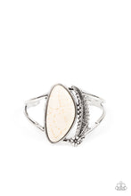 Load image into Gallery viewer, Out In The Wild - White Stone Cuff Bracelet Paparazzi Accessories