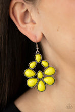 Load image into Gallery viewer, In Crowd Couture - Yellow Earrings Paparazzi Accessories