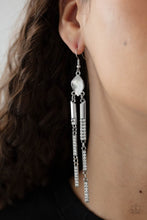 Load image into Gallery viewer, Defined Dazzle - White Rhinestone Earrings Paparazzi Accessories