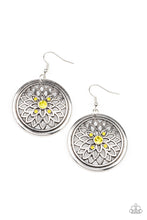 Load image into Gallery viewer, Mega Medallions - Yellow Earrings Paparazzi Accessories