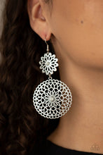 Load image into Gallery viewer, Garden Mantra - White Earrings Paparazzi Accessories