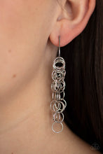 Load image into Gallery viewer, Long Live The Rebels - Silver Hoop Earrings Paparazzi Accessories