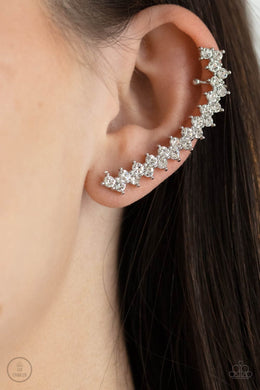 Let There Be LIGHTNING - White Earrings Paparazzi Accessories