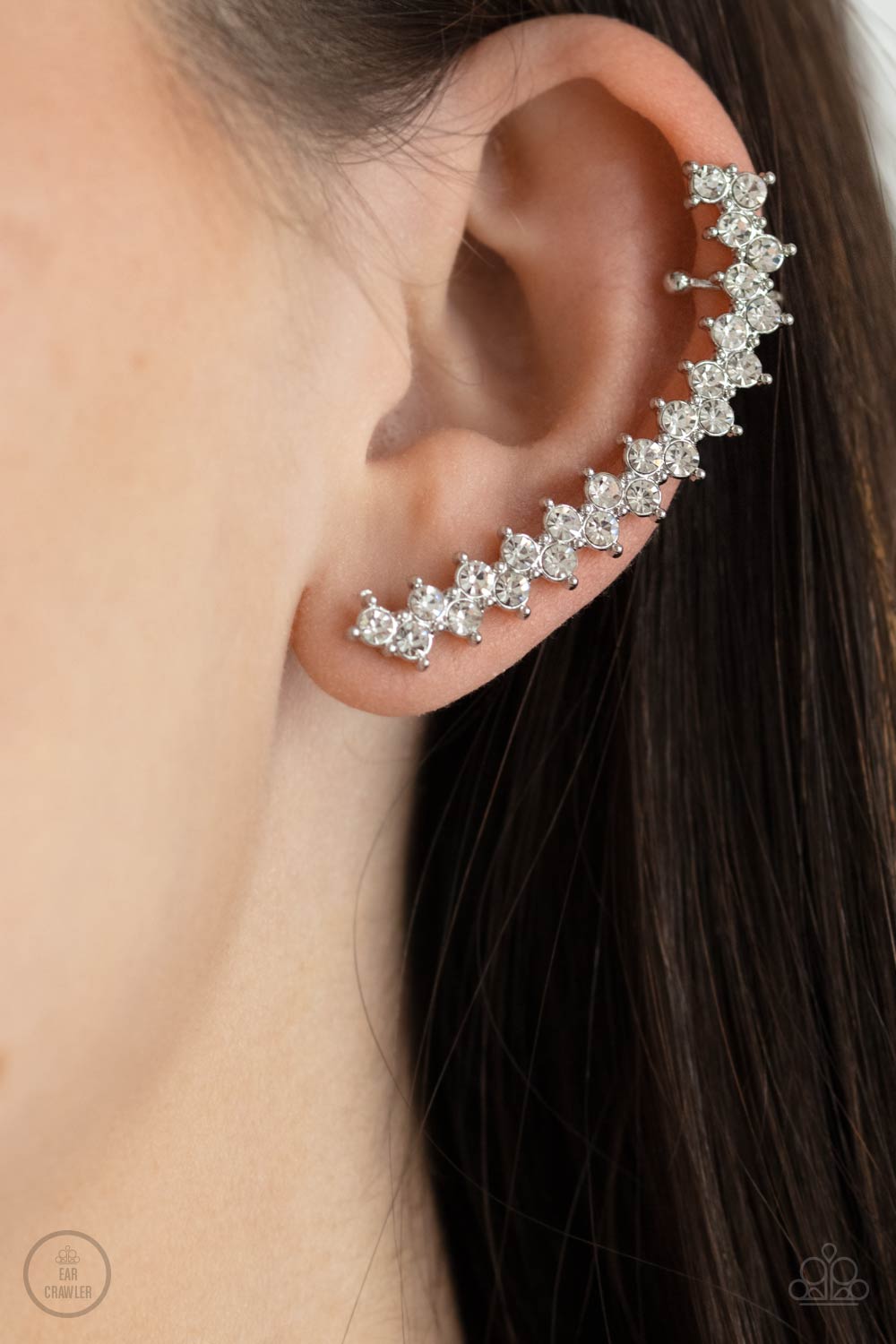 Let There Be LIGHTNING - White Earrings Paparazzi Accessories