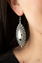 Load image into Gallery viewer, Who Is The FIERCEST Of Them All - White Rhinestone Earrings Paparazzi Accessories
