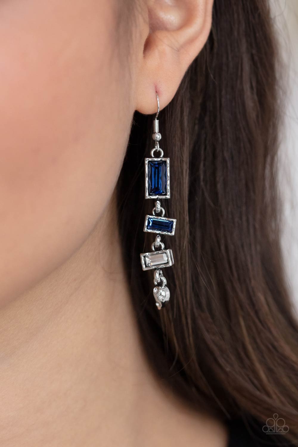 Modern Day Artifact - Blue Earrings Paparazzi Accessories