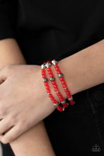 Load image into Gallery viewer, Here to STAYCATION - Red Bracelet Paparazzi Accessories