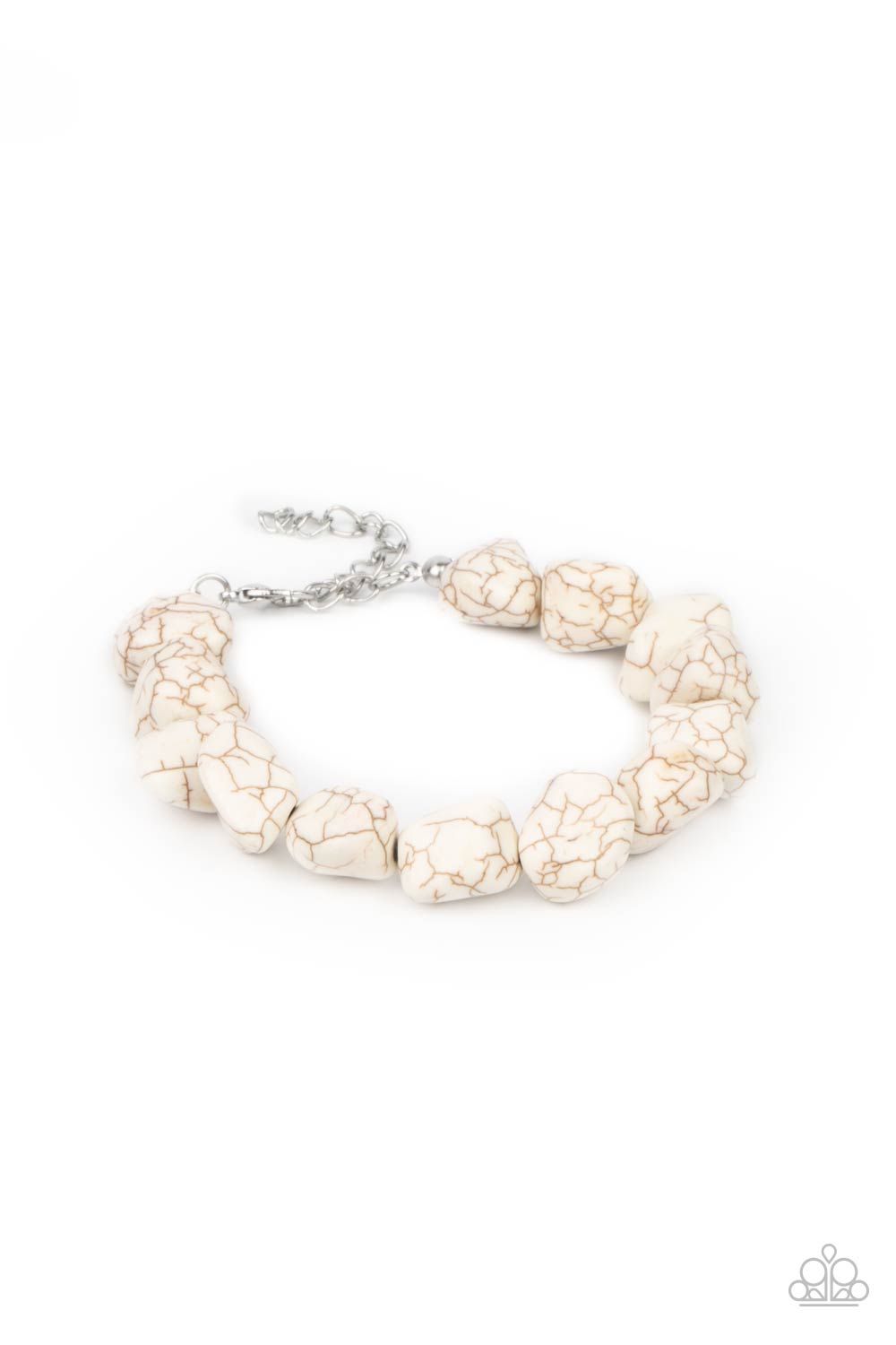 Prehistoric Paradise - White Stone Bracelet Paparazzi Accessories