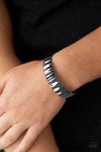 Load image into Gallery viewer, Across The HEIR-Waves - Black Gunmetal Cuff Bracelet Paparazzi Accessories