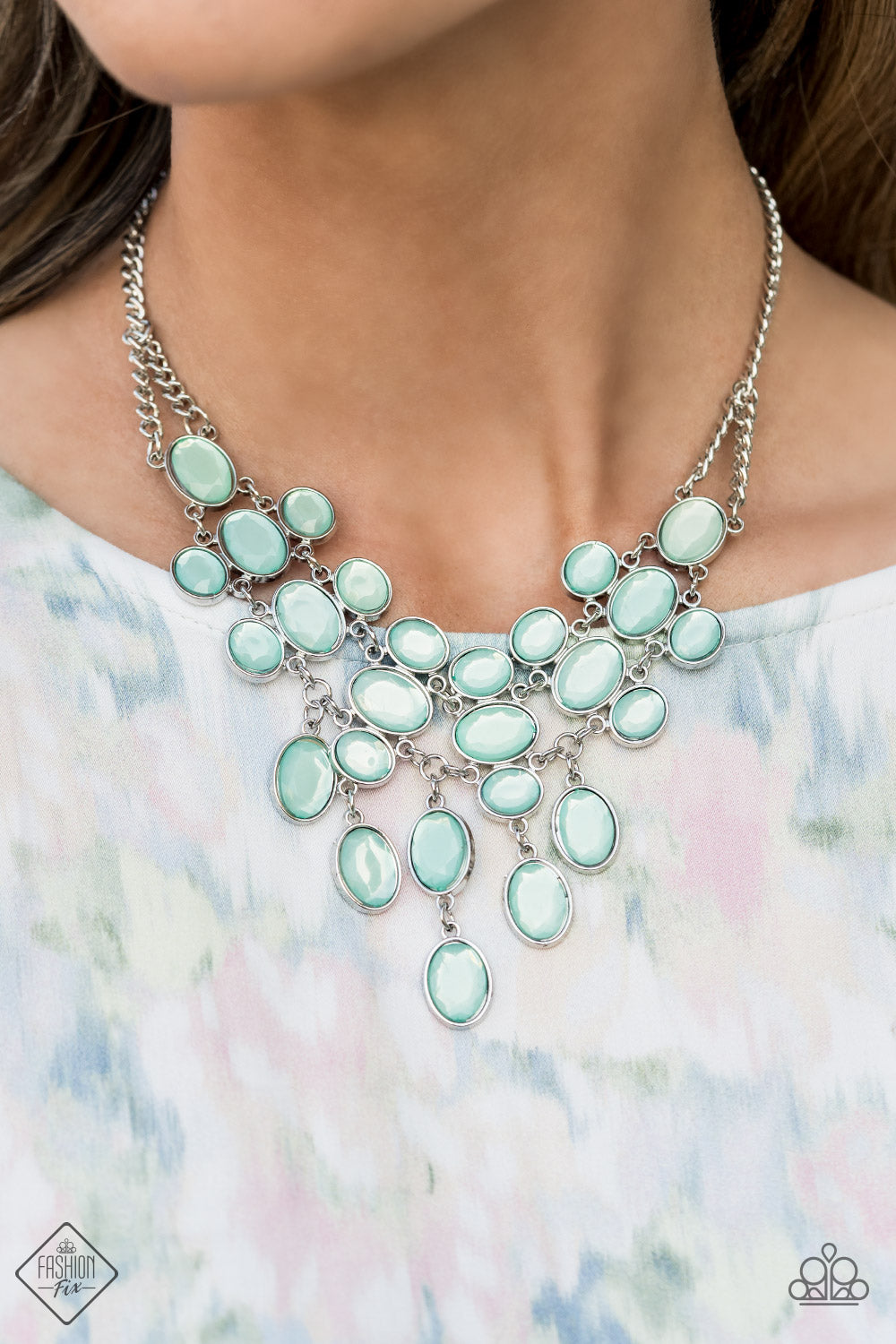 Serene Gleam - Blue Necklace Paparazzi Accessories
