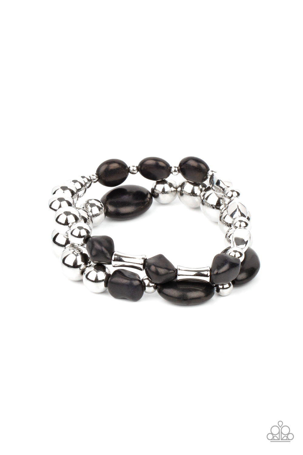Authentically Artisan - Black Stretchy Bracelet Paparazzi Accessories