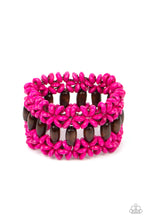 Load image into Gallery viewer, Bali Beach Retreat - Pink Wooden Stretchy Bracelet Paparazzi Accessories