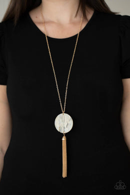 Up FAUX Grabs - White Acrylic Necklace Paparazzi Accessories