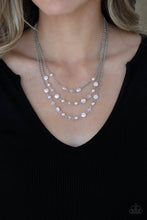 Load image into Gallery viewer, Let The Record GLOW - Pink Pearl Necklace Paparazzi Accessories
