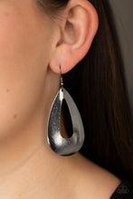 Load image into Gallery viewer, Hand It OVAL! - Black Gunmetal Earrings Paparazzi Accessories