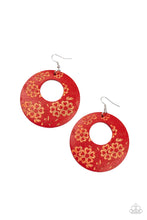 Load image into Gallery viewer, Galapagos Garden Party - Red Earrings Paparazzi Accessories