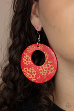 Load image into Gallery viewer, Galapagos Garden Party - Red Earrings Paparazzi Accessories