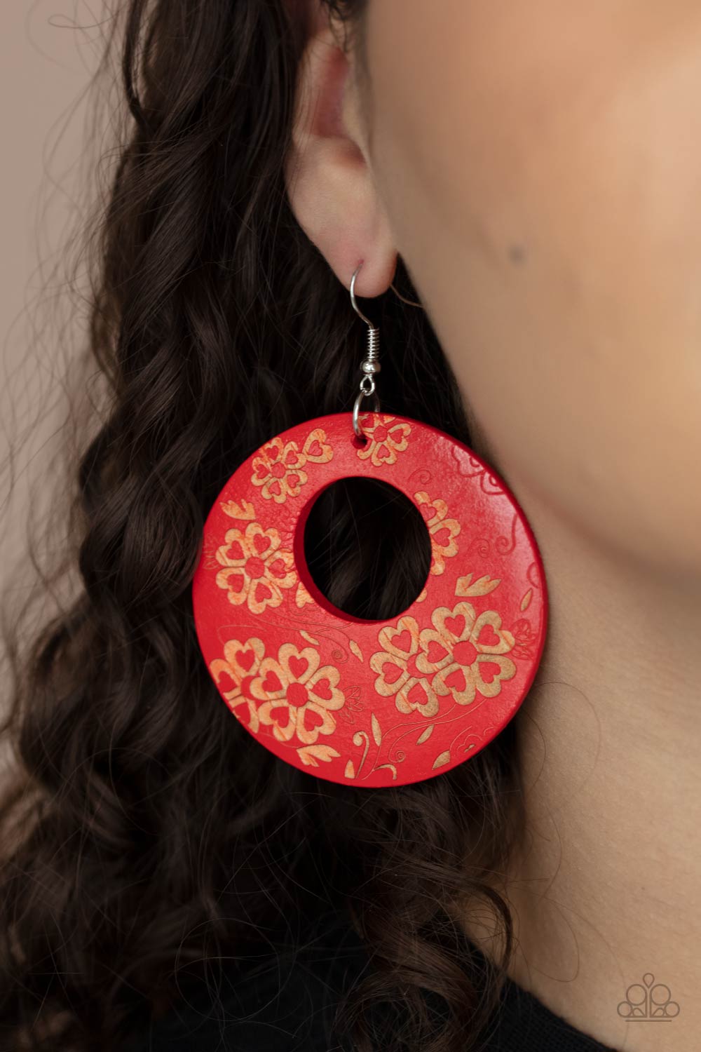 Galapagos Garden Party - Red Earrings Paparazzi Accessories
