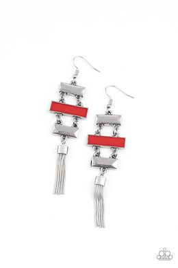 Mind, Body, and SEOUL - Red Earrings Paparazzi Accessories