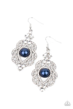 Load image into Gallery viewer, Rhinestone Renaissance - Blue Pearl and Rhinestone Earrings Paparazzi Accessories