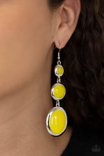 Load image into Gallery viewer, Retro Reality - Yellow Earrings Paparazzi Accessories