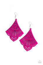 Load image into Gallery viewer, Eastern Escape - Pink Wooden Earrings Paparazzi Accessories