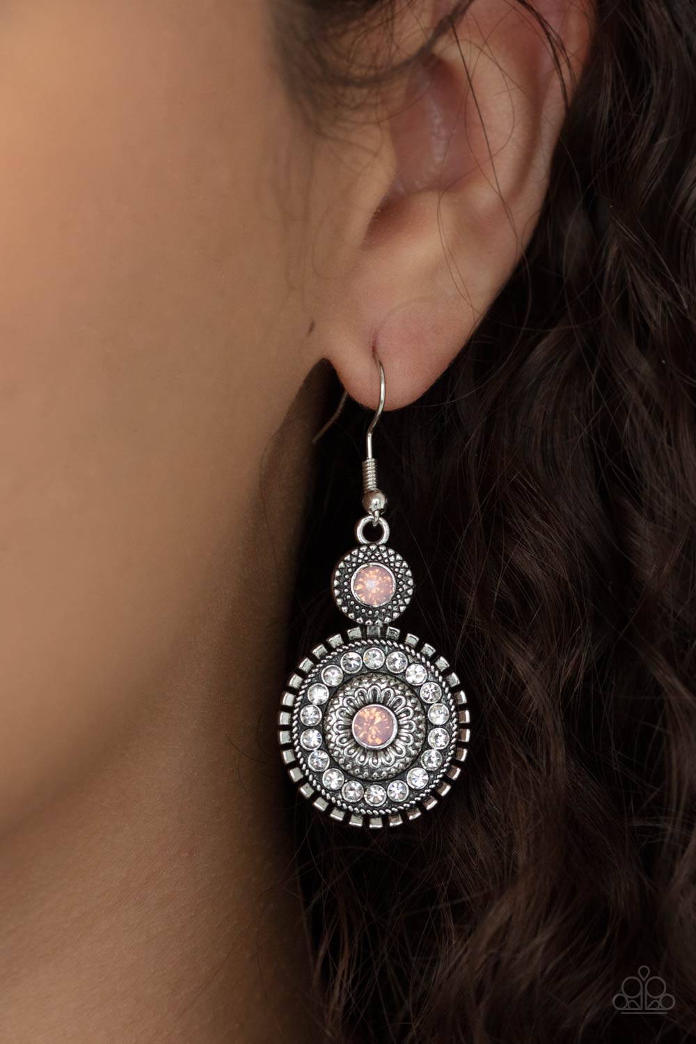 Opulent Outreach - Pink Earrings Paparazzi Accessories