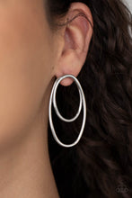 Load image into Gallery viewer, So OVAL-Dramatic - Silver Post Earrings Paparazzi Accessories
