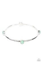 Load image into Gallery viewer, Gleam-Getter - Green Rhinestone Bangle Bracelet Paparazzi Accessories