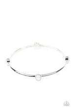 Load image into Gallery viewer, Gleam-Getter - White Opal Rhinestone Bangle Bracelet Paparazzi Accessories