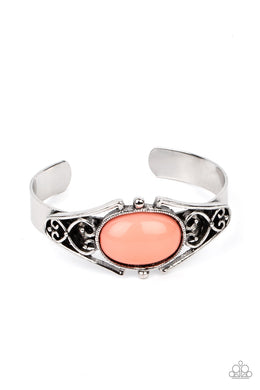 Springtime Trendsetter - Orange Cuff Bracelet Paparazzi Accessories