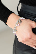 Load image into Gallery viewer, Retreat into Romance - Purple Pearl Charm Bracelet Paparazzi Accessories