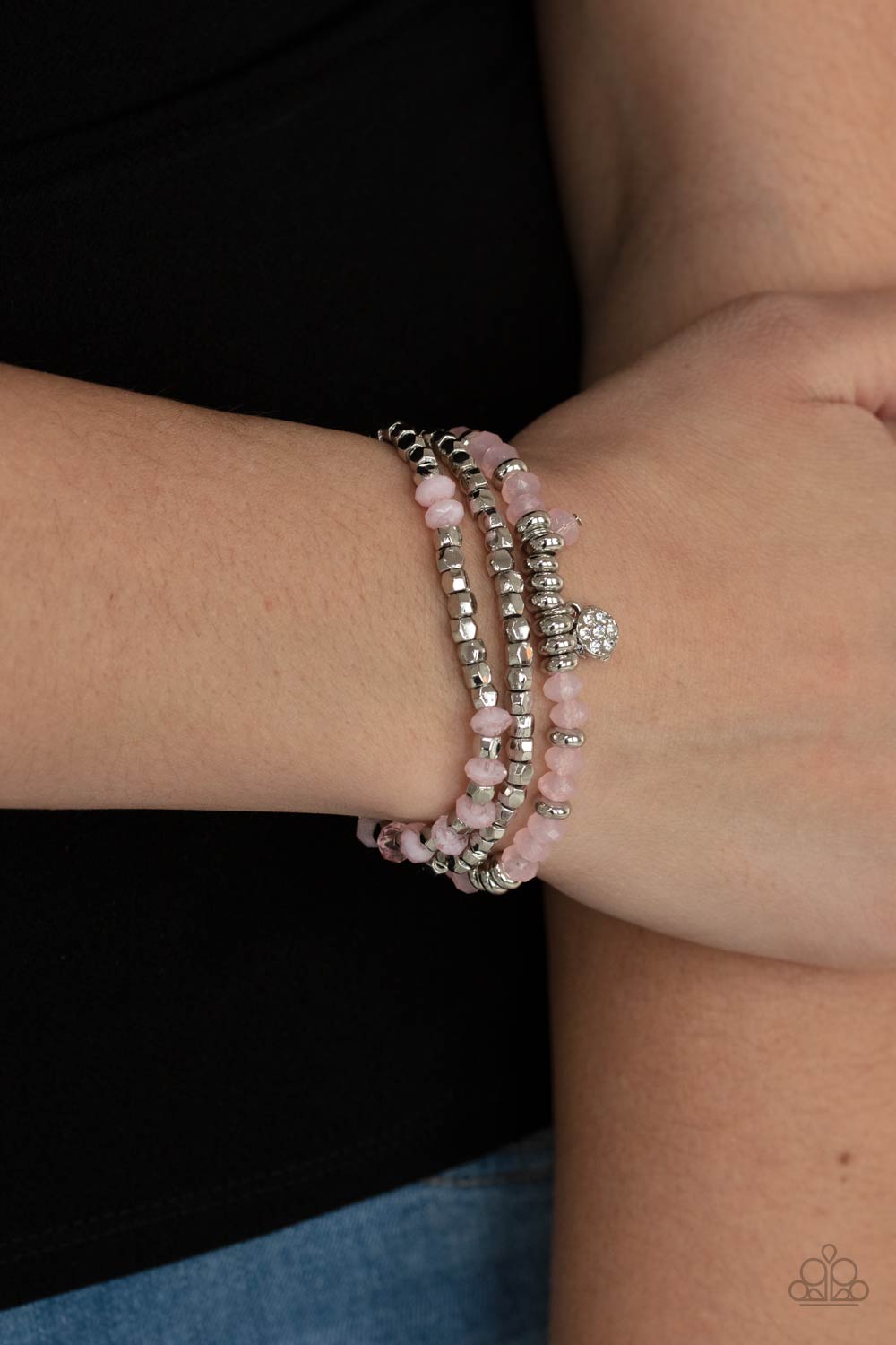 Glacial Glimmer - Pink Bracelet Paparazzi Accessories