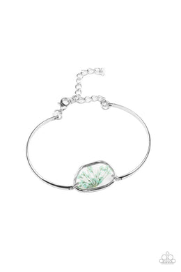 Prairie Paradise - Blue Floral Bracelet Paparazzi Accessories