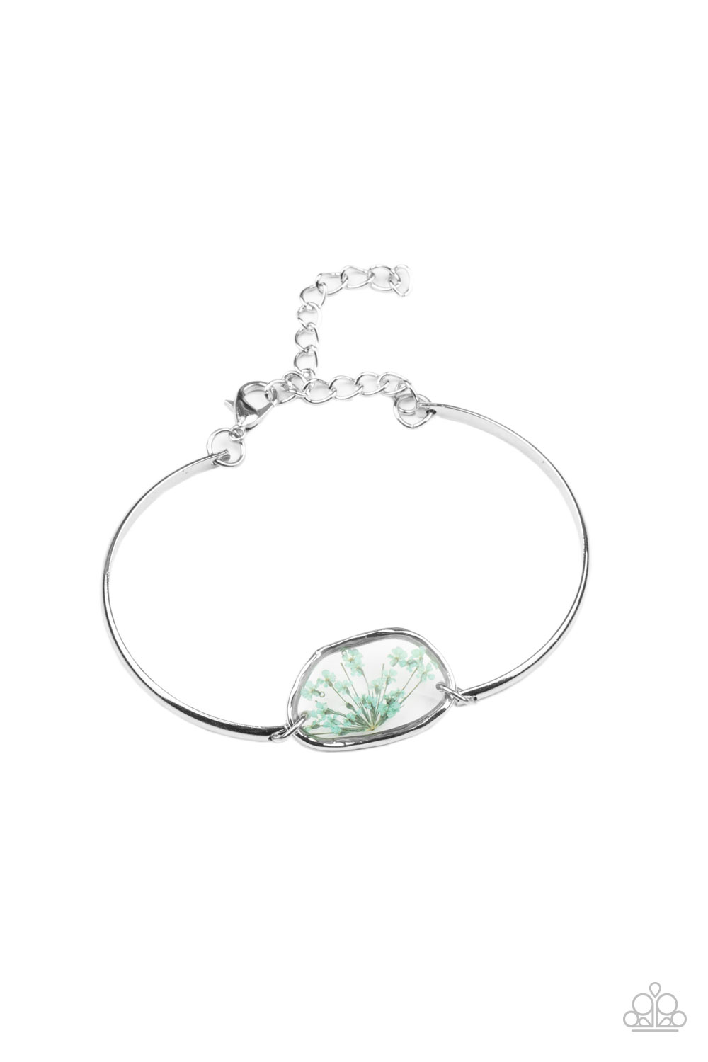 Prairie Paradise - Blue Floral Bracelet Paparazzi Accessories