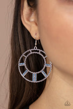 Load image into Gallery viewer, Fleek Fortress - Blue Earrings Paparazzi Accessories