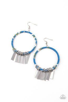 Garden Chimes - Blue Earrings Paparazzi Accessories