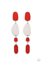 Load image into Gallery viewer, Deco By Design - Red Posr Earrings Paparazzi Accessories