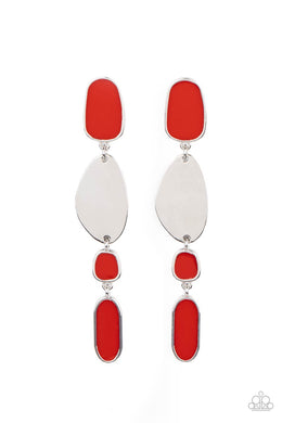Deco By Design - Red Posr Earrings Paparazzi Accessories