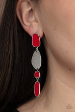 Load image into Gallery viewer, Deco By Design - Red Posr Earrings Paparazzi Accessories