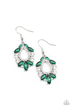 Load image into Gallery viewer, New Age Noble - Green Rhinestone Earrings Paparazzi Accessories