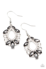 Load image into Gallery viewer, New Age Noble - Silver Rhinestone Earrings Paparazzi Accessories