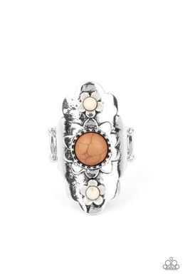 Badlands Garden - Brown Stone Ring Paparazzi Accessories