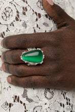 Load image into Gallery viewer, Newport Nouveau - Green Cat&#39;s Eye Ring Paparazzi Accessories