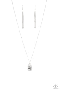 faith,inspirational,short necklace,silver,Faith Over Fear - Silver Necklace