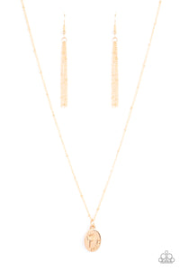 gold,inspirational,short necklace,Be The Peace You Seek - Gold Necklace