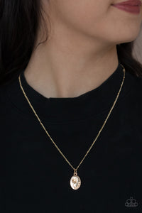 gold,inspirational,short necklace,Be The Peace You Seek - Gold Necklace